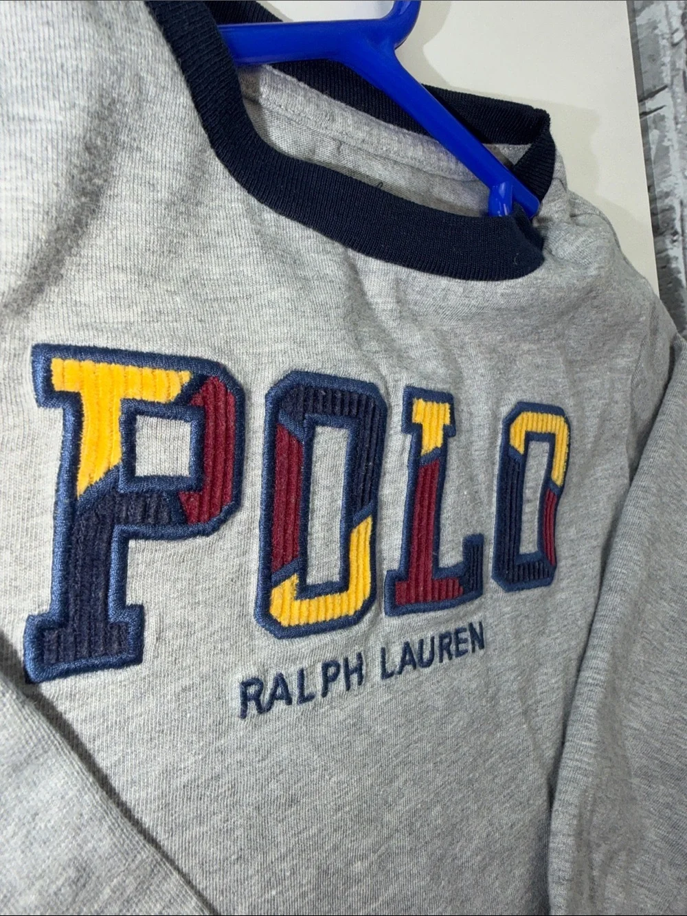 Baby boy's Polo by Ralph Lauren Gray Crewneck‎ Kids t-shirt
